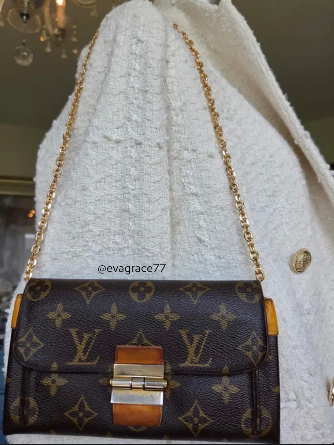 Louis Vuitton Elysee Monogram Clutch/Wallet On Chain!